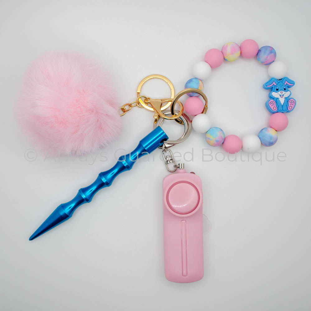 Blue Bunny Safety Keychain Without Pepper Spray
