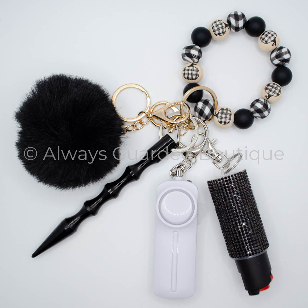 Cozy Pumpkin Autumn Keychain with Optional Pepper Spray