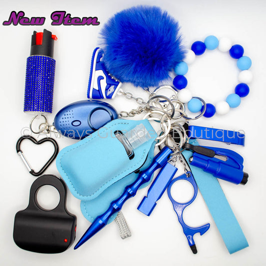 Dodger 16 Piece Safety Keychain With Optional Pepper Spray