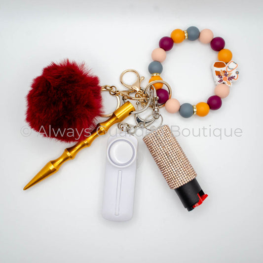 Fall Nurse Safety Keychain with Optional Pepper Spray