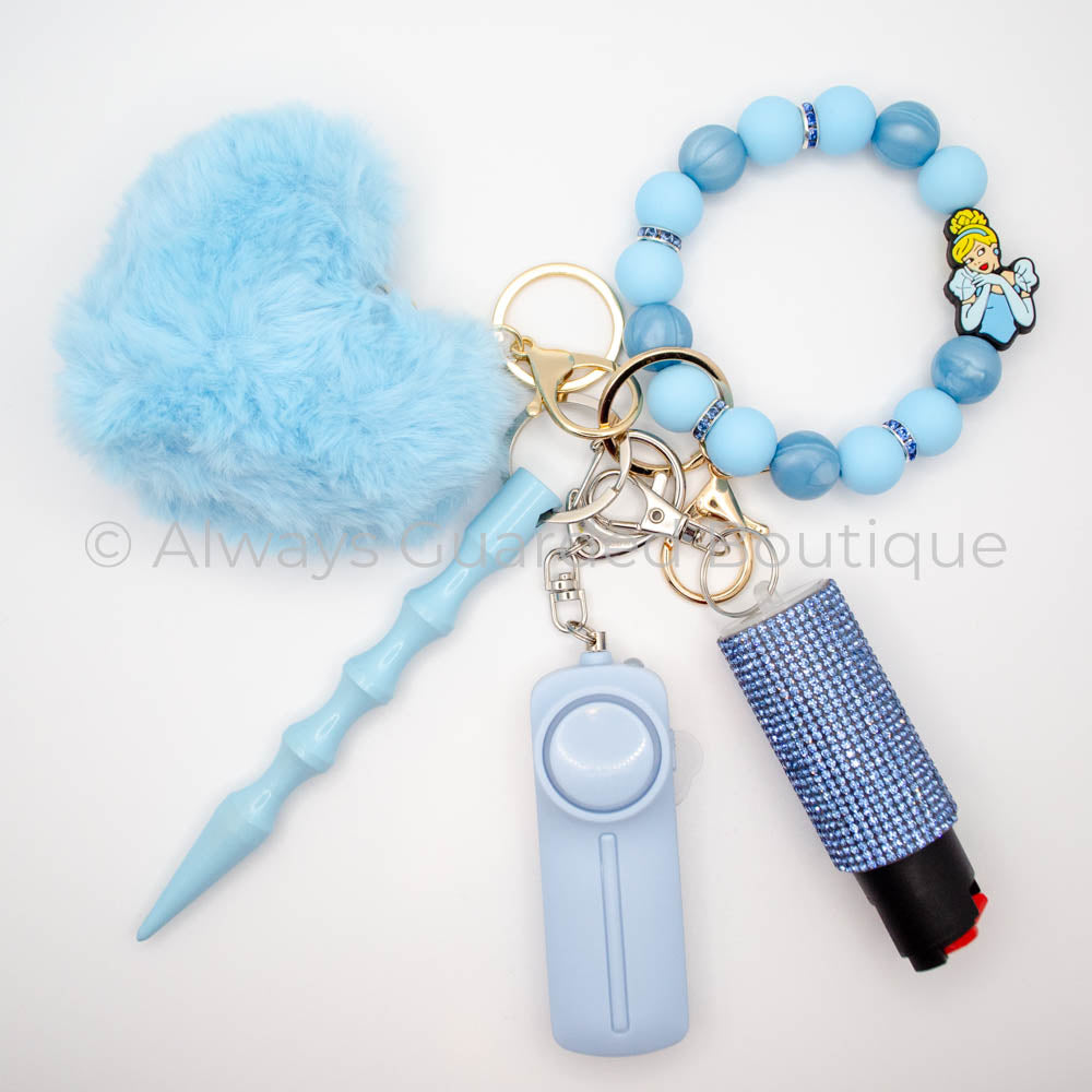 Glass Slipper Safety Keychain with Optional Pepper Spray