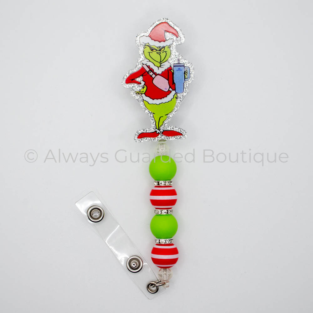 Grinch Badge Reel