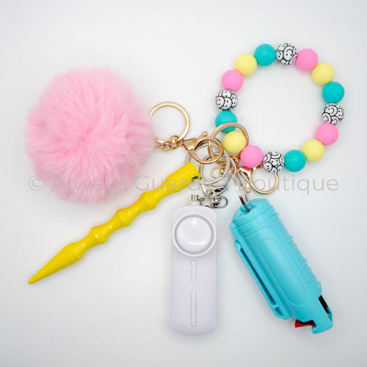 Happy Easter Eggs Safety Keychain With Optional Pepper Spray