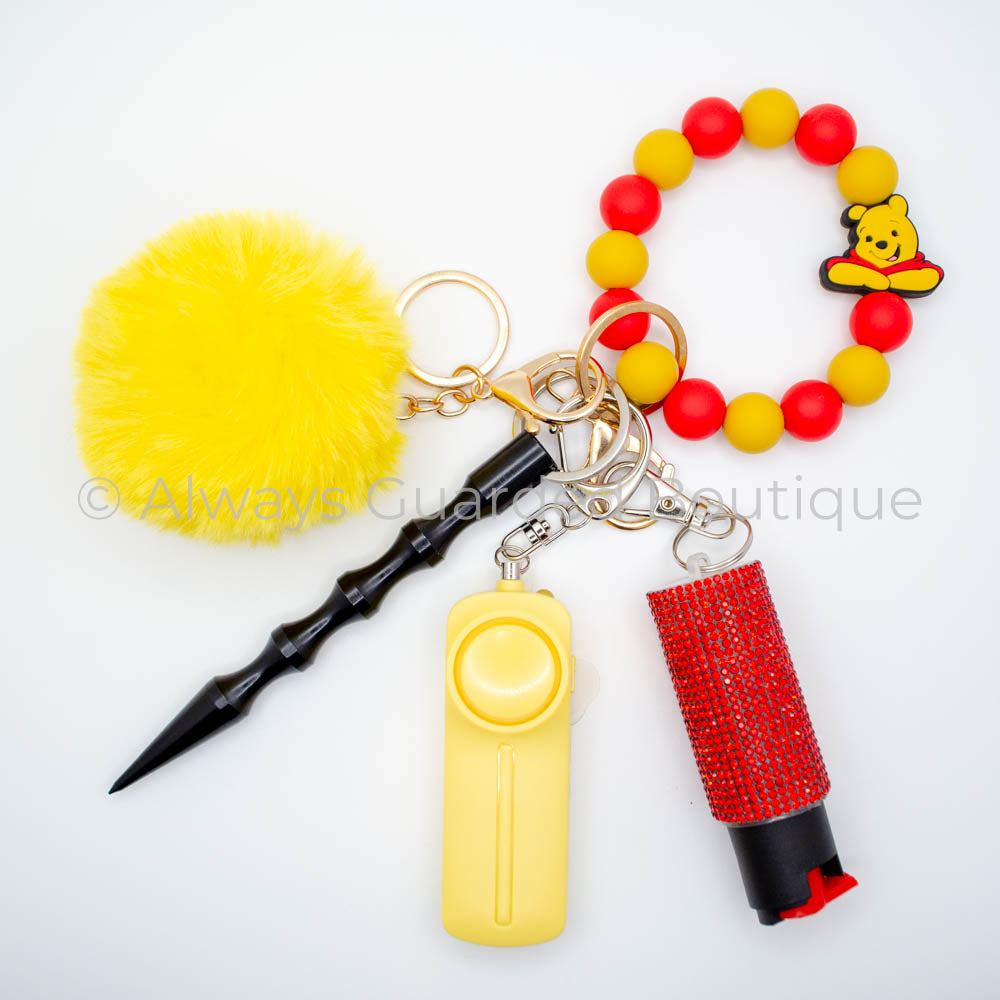 Hunny Bear Safety Keychain with Optional Pepper Spray