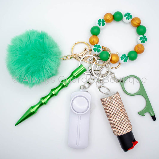 Irish Luck Safety Keychain with Pepper Spray Option