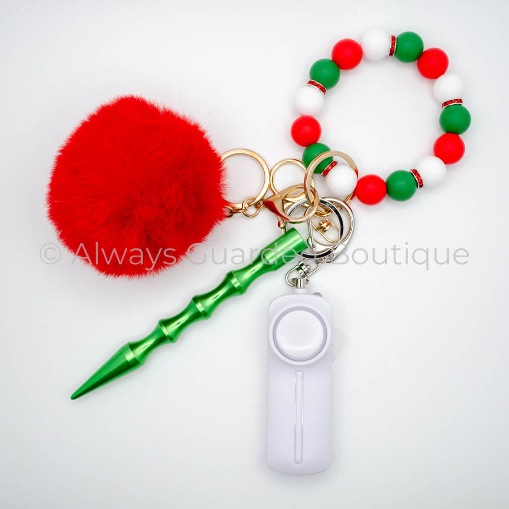 Jolly Holiday Christmas Safety Keychain with Premium Alarm