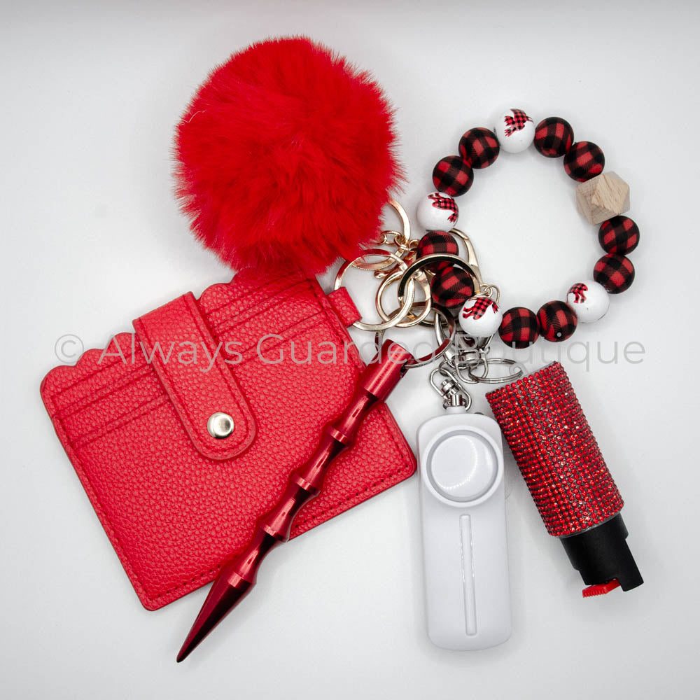 Joy Christmas Safety Keychain with Pepper Spray