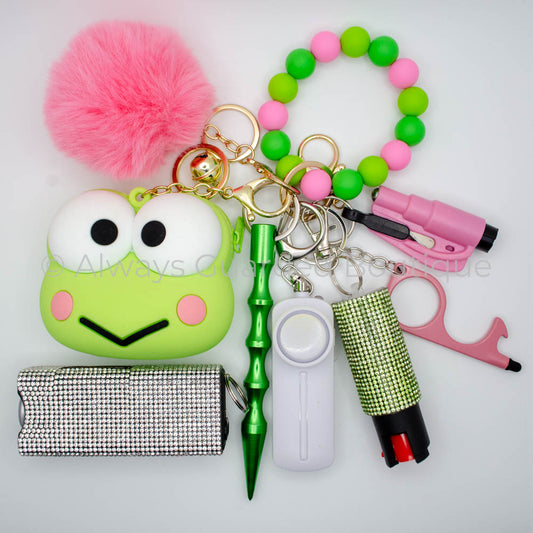 Keroppi Full Guarded Safety Keychain with Optional Pepper Spray