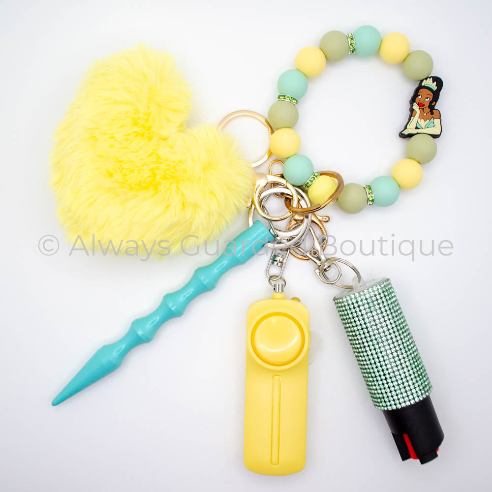 Kissing Princess Safety Keychain With Optional Pepper Spray