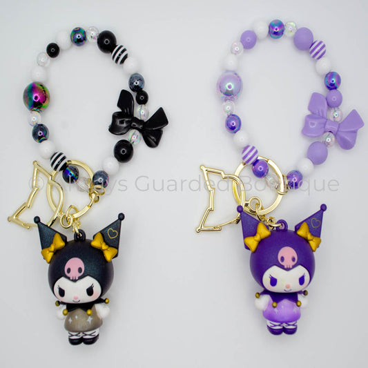 Kuromi Black Gold Series Pendant Wristlet with Charm