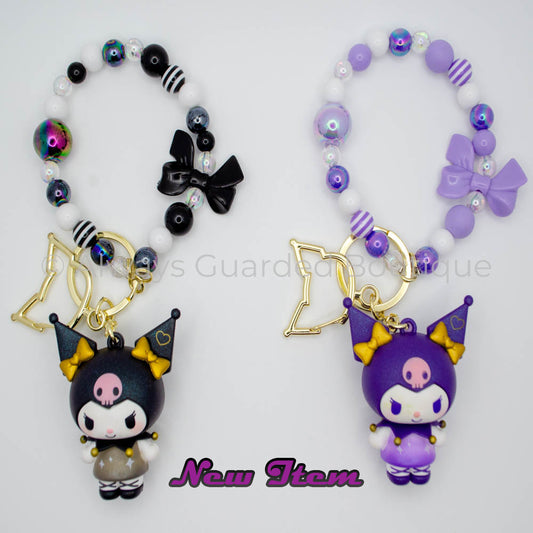 Kuromi Black Gold Series Pendant Wristlet with Charm