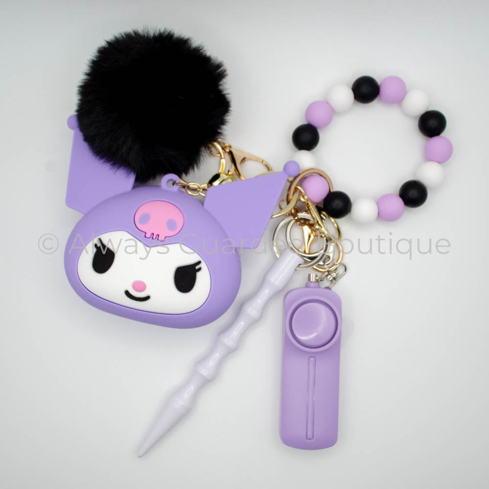Purple Kuromi Guardian Safety Keychain without Pepper Spray