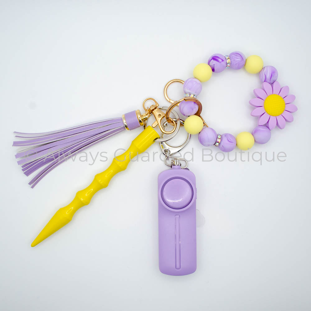 Lavender Daisy Safety Keychain Without Pepper Spray