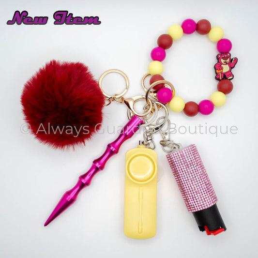 Lots-O-Love Safety Keychain: Embrace Security with Huggable Charm!