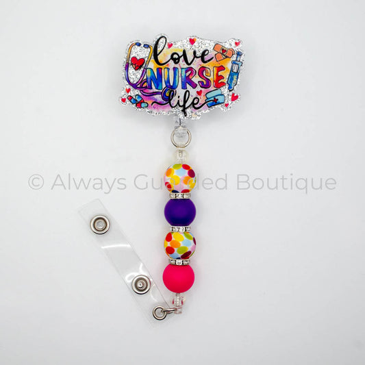 Love Nurse Life Badge Reel | Cute & Functional Nurse ID Holder