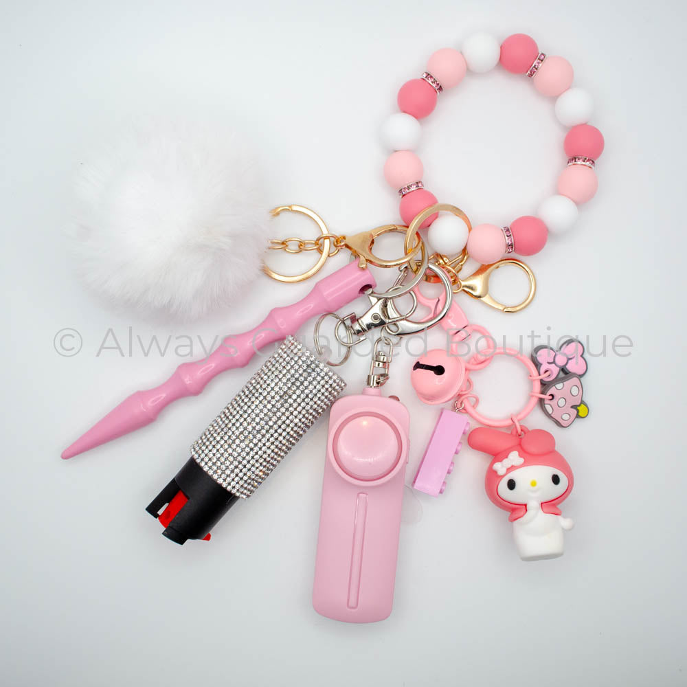 My Melody Charm Safety Keychain with Optional Pepper Spray