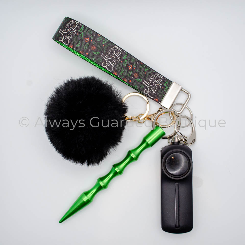 Merry Christmas Guardian Safety Keychain - with Premium Alarm & Flashlight