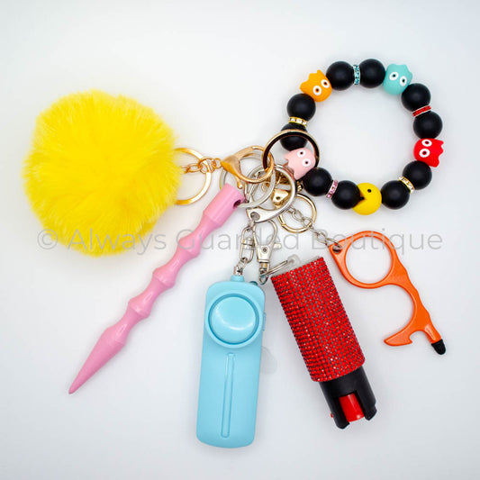 Pac-Man Safety Keychain with Optional Pepper Spray