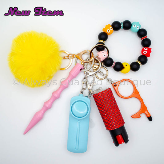Pac-Man Safety Keychain with Optional Pepper Spray