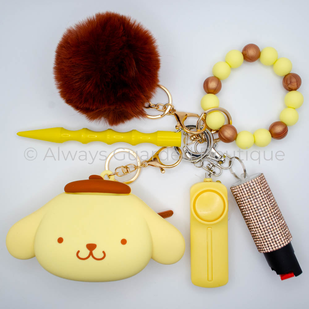 Pompompurin Character Safety Keychain With Optional Pepper Spray