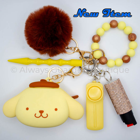 Pompompurin Character Safety Keychain With Optional Pepper Spray