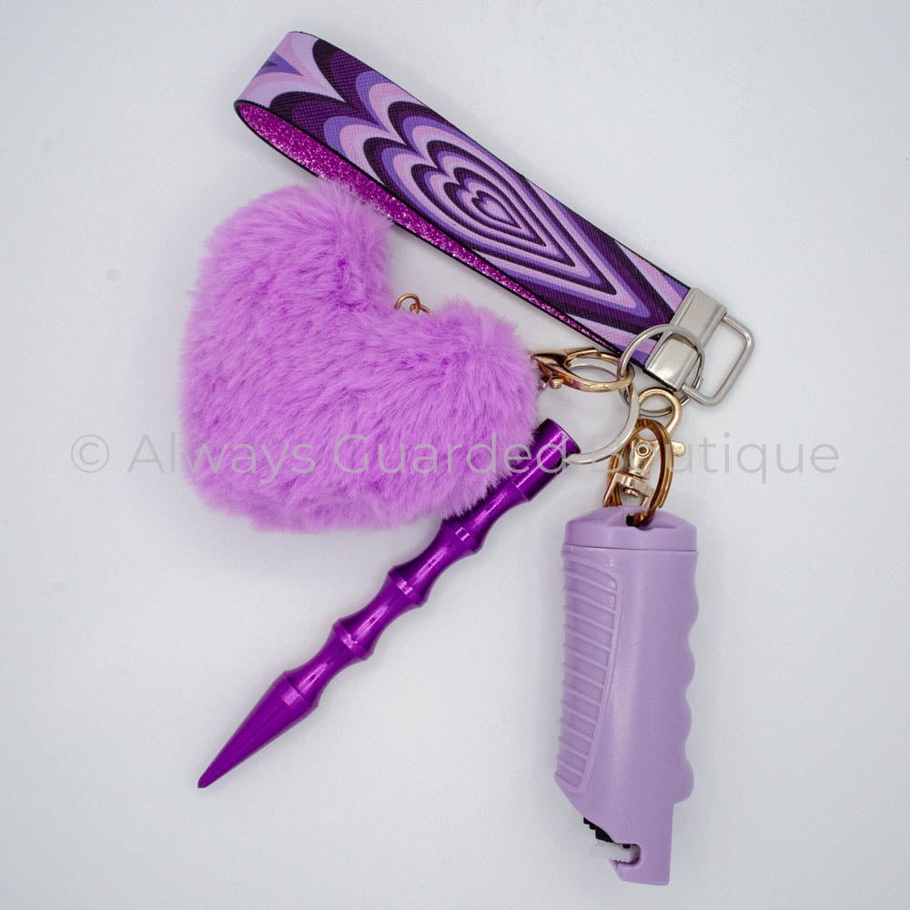 Valentine's Day Promo Purple Passion Keychain with Pepper Spray