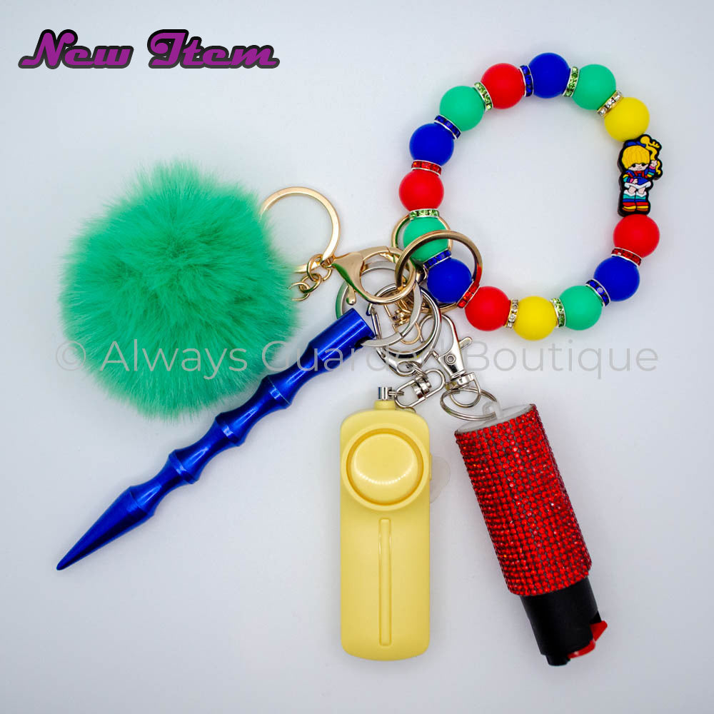 Rainbow Brite Safety Keychain with Optional Pepper Spray