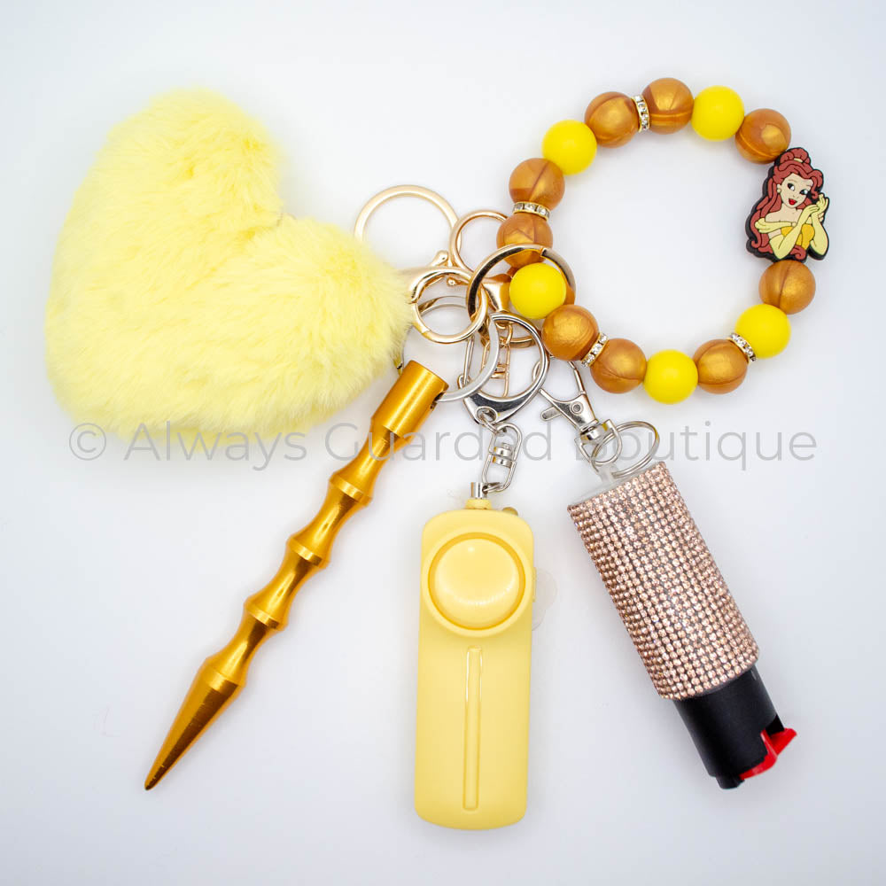 Rose Princess Safety Keychain With Optional Pepper Spray