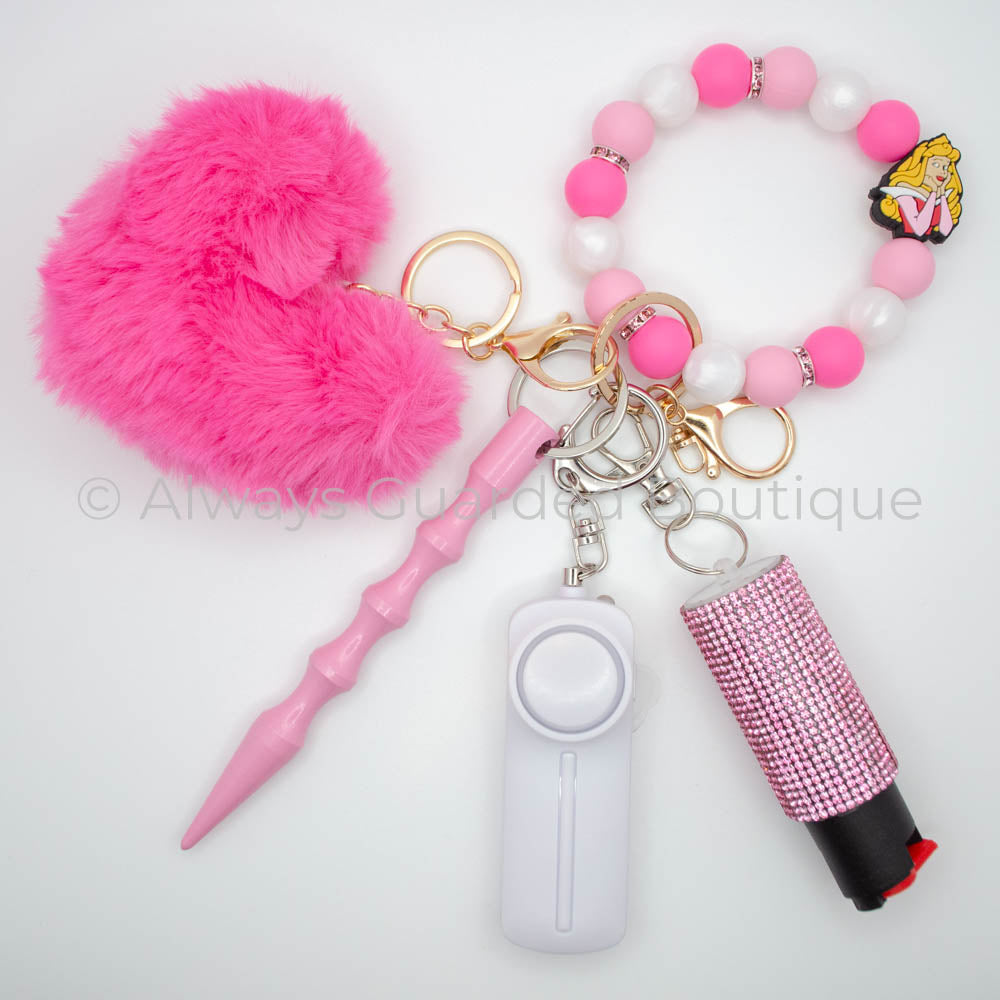 Sleeping Princess Safety Keychain With Optional Pepper Spray