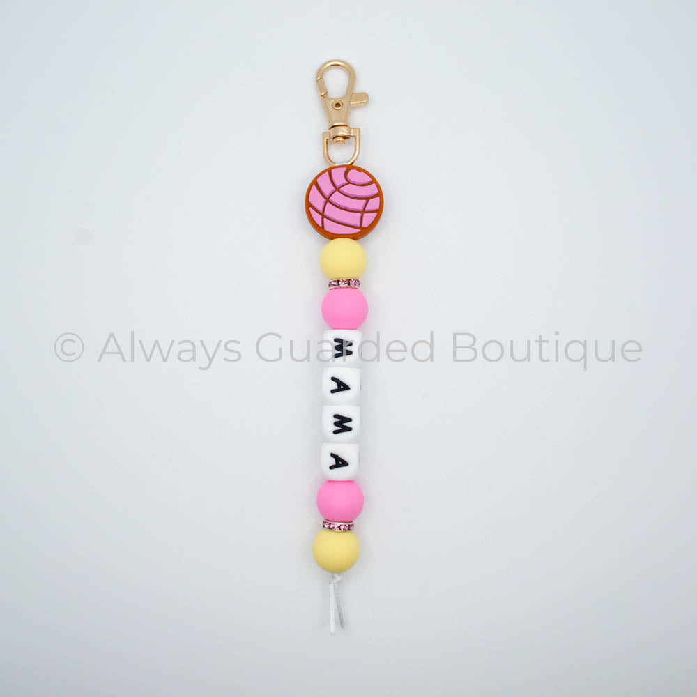 Strawberry Concha MAMA Keychain