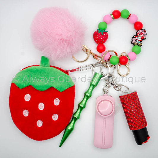 Strawberry Shortcake Safety Keychain With Optional Pepper Spray