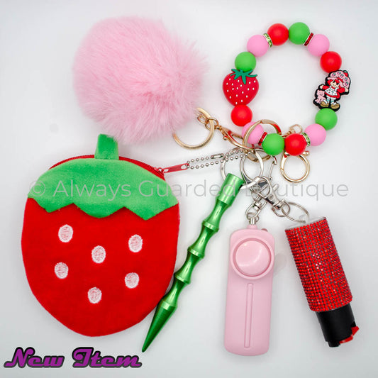 Strawberry Shortcake Safety Keychain With Optional Pepper Spray
