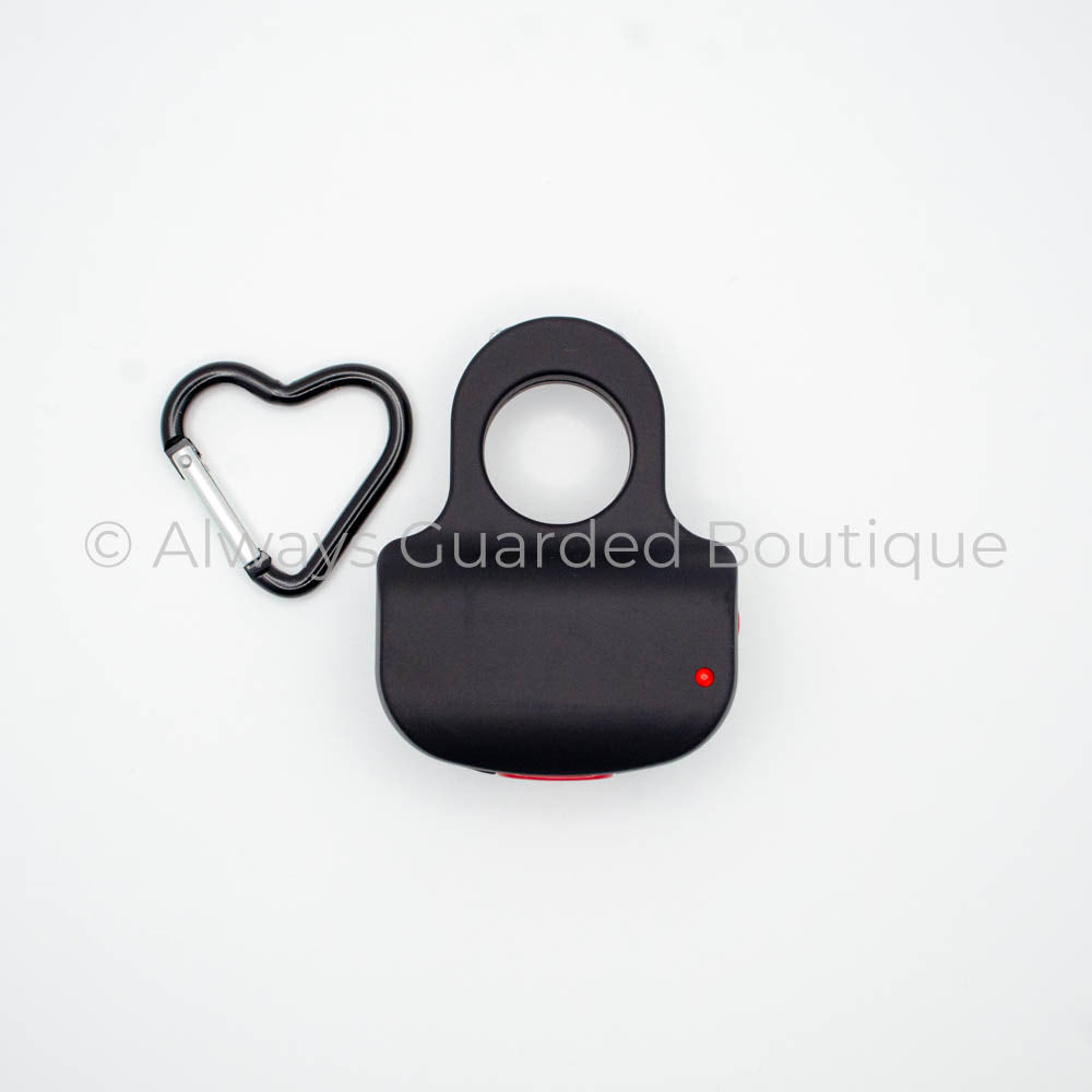 Black Mini Hand Rechargeable Stun Gun with Heart Clip