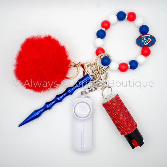 Houston Texans Safety Keychain with Optional Pepper Spray