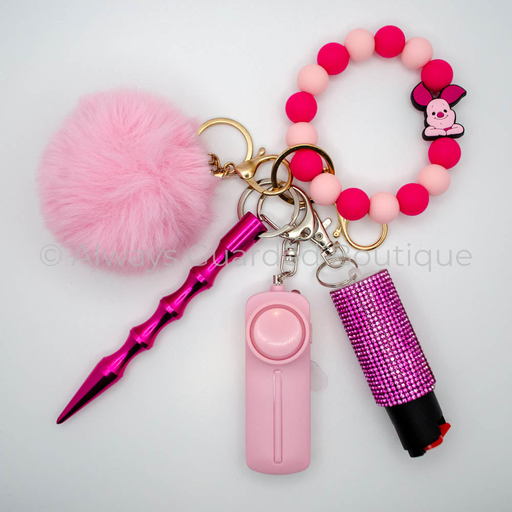 Timid Pig Safety Keychain with Optional Pepper Spray