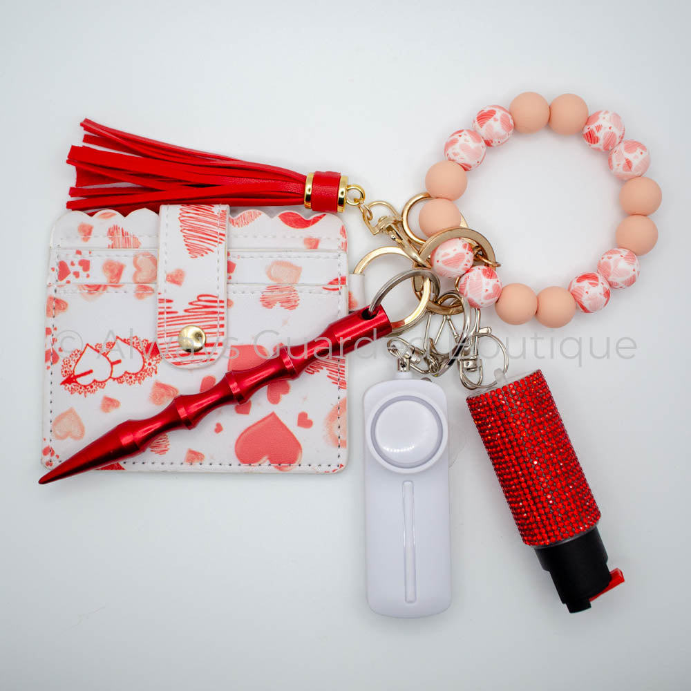 Valentine Safety Keychain with Optional Pepper Spray