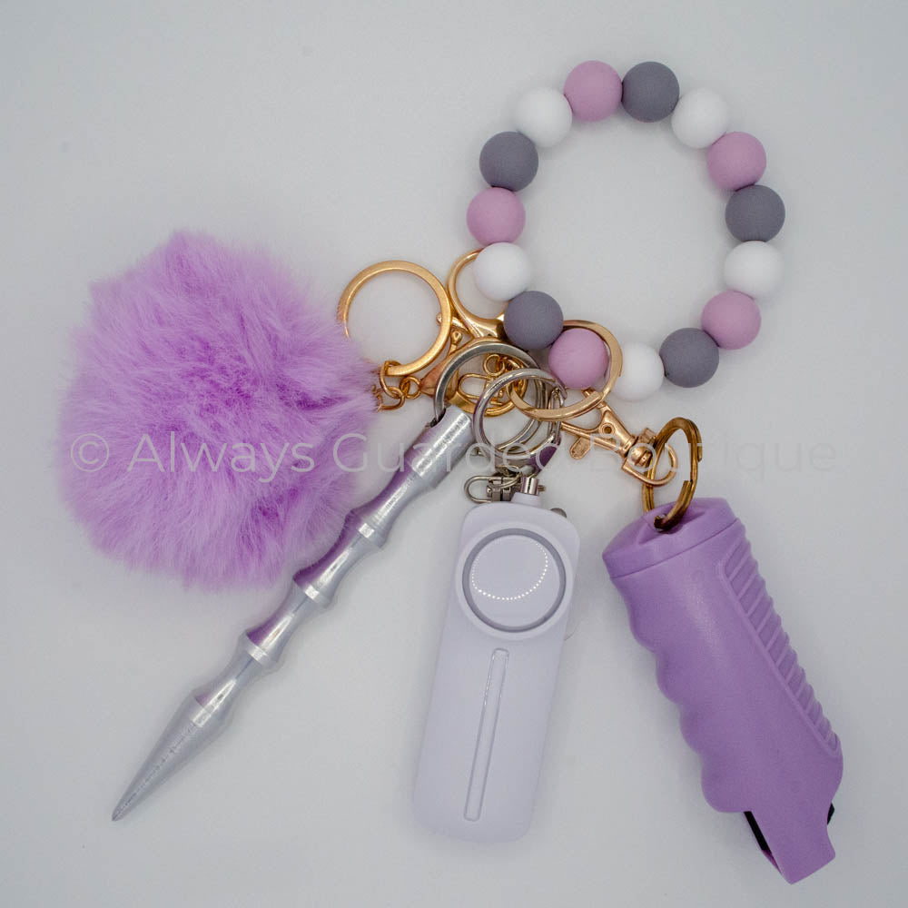 Violet Princess Safety Keychain with Optional Pepper Spray