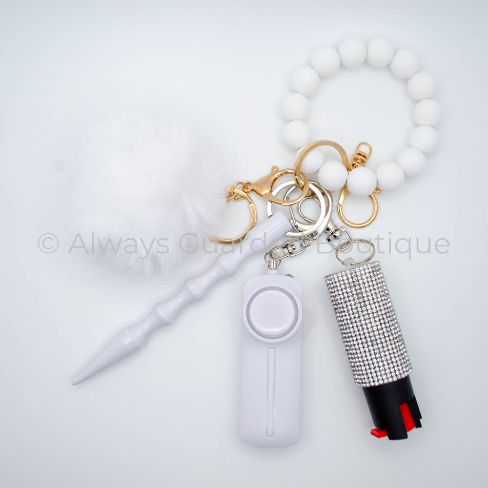 Winter Morning Christmas Safety Keychain with Optional Pepper Spray