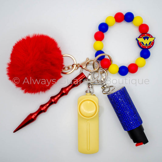 Wonder Woman Safety Keychain with Optional Pepper Spray