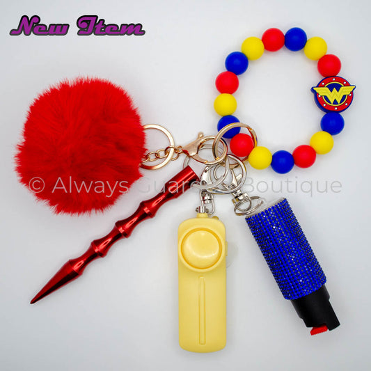 Wonder Woman Safety Keychain with Optional Pepper Spray