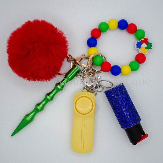 Autism Awareness Speicalty Keychain with Pepper Spray