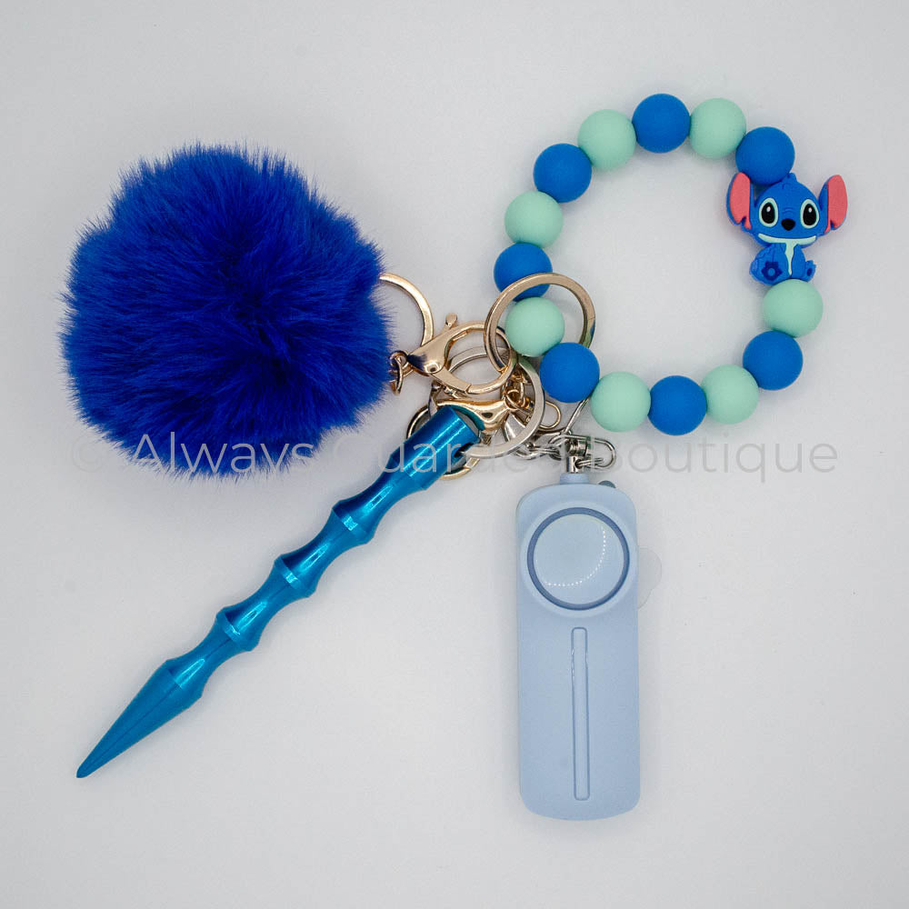 Blue Alien Koala Safety Keychain without Pepper Spray