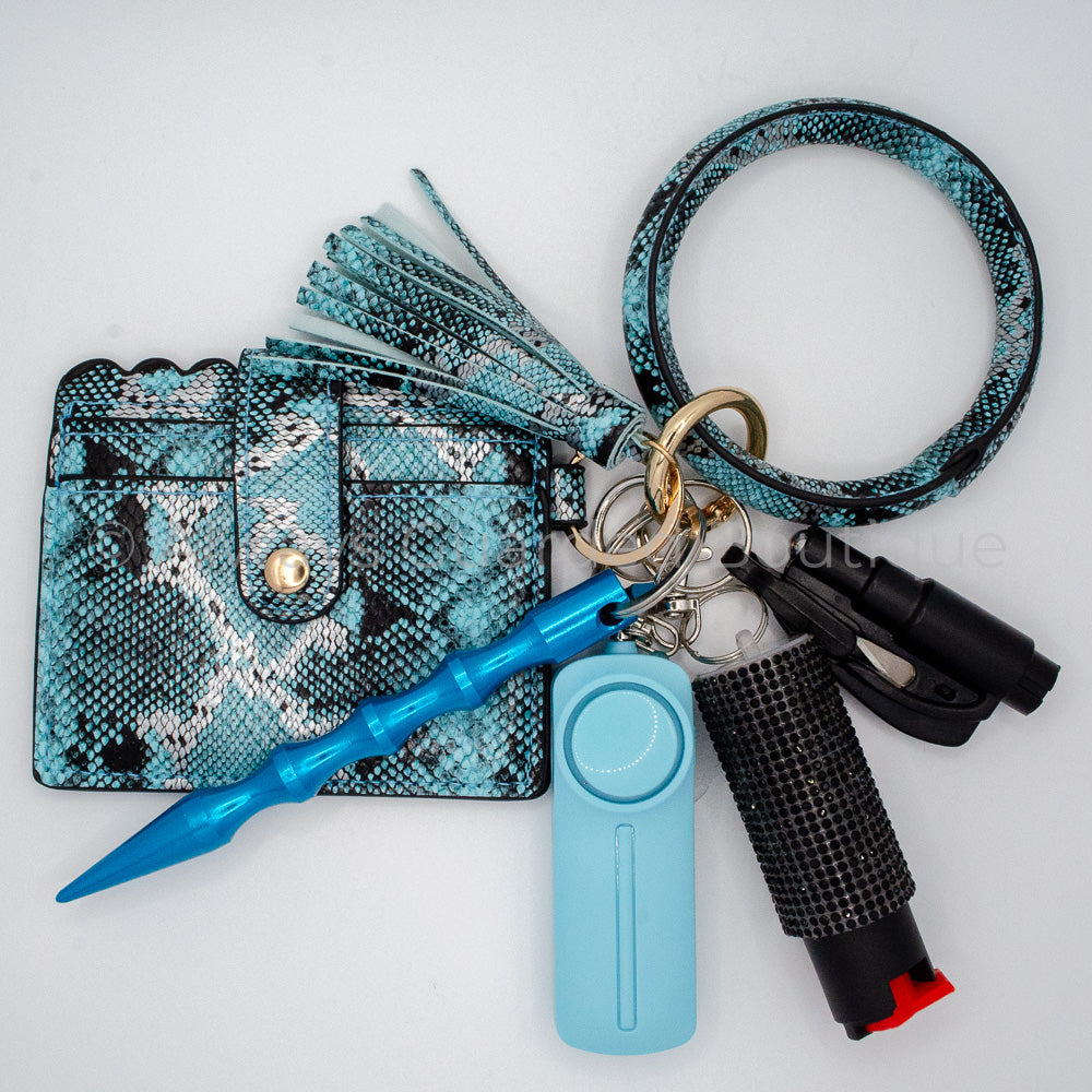 Boa Bangle Keychain with Pepper Spray