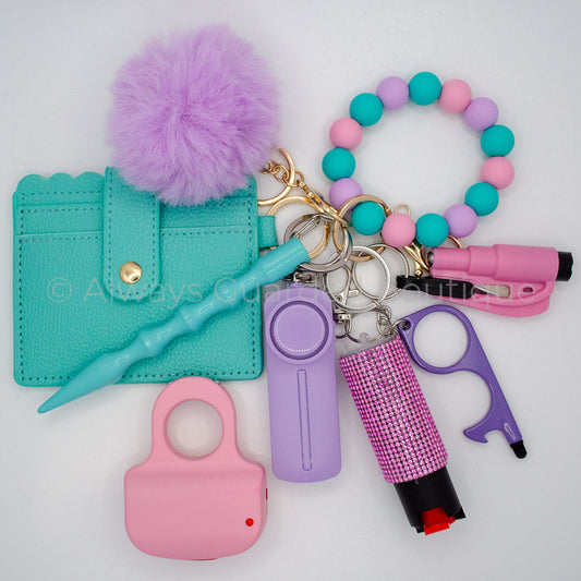 Confetti Full Guarded Keychain with Pepper Spray