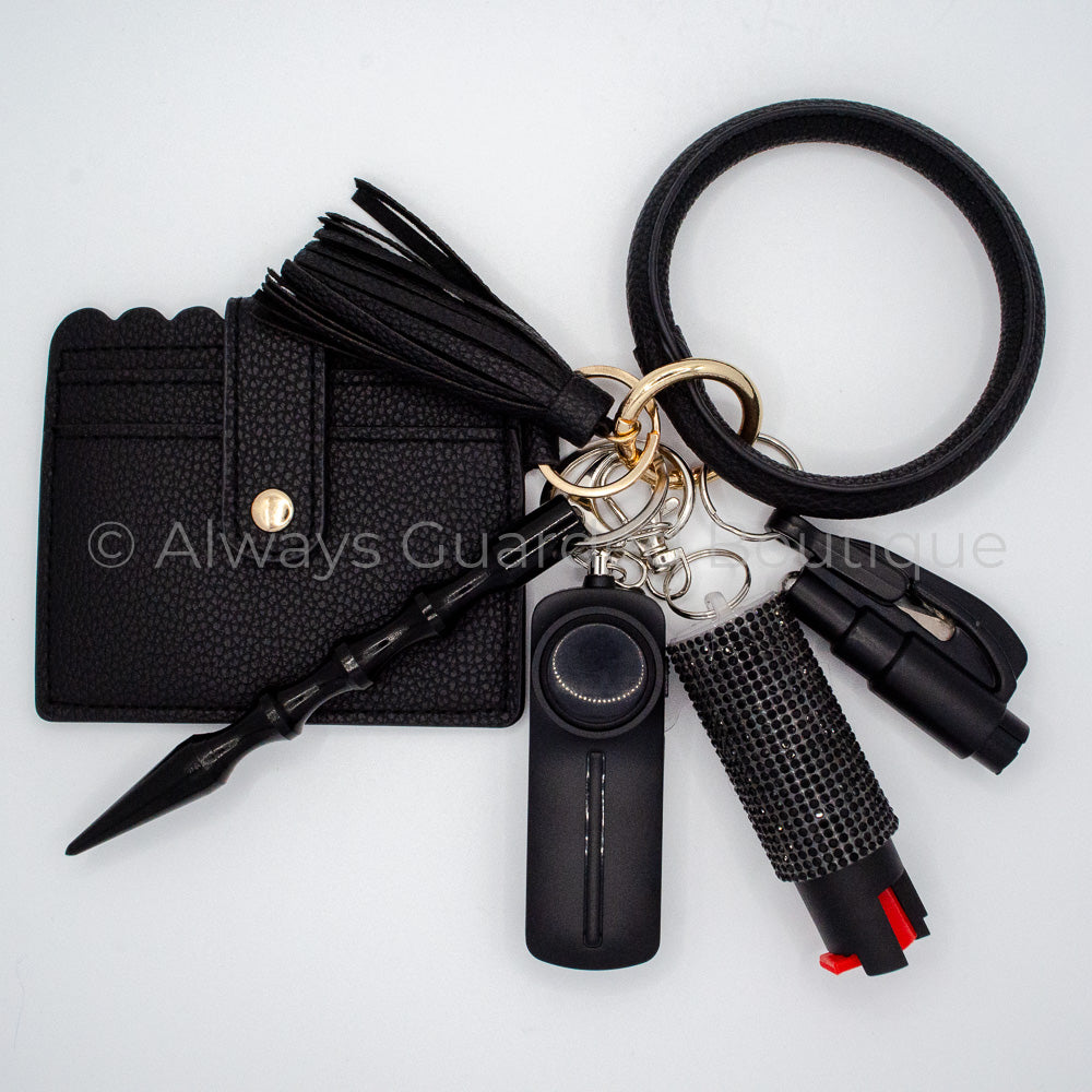 Elegant Bangle Keychain with Pepper Spray