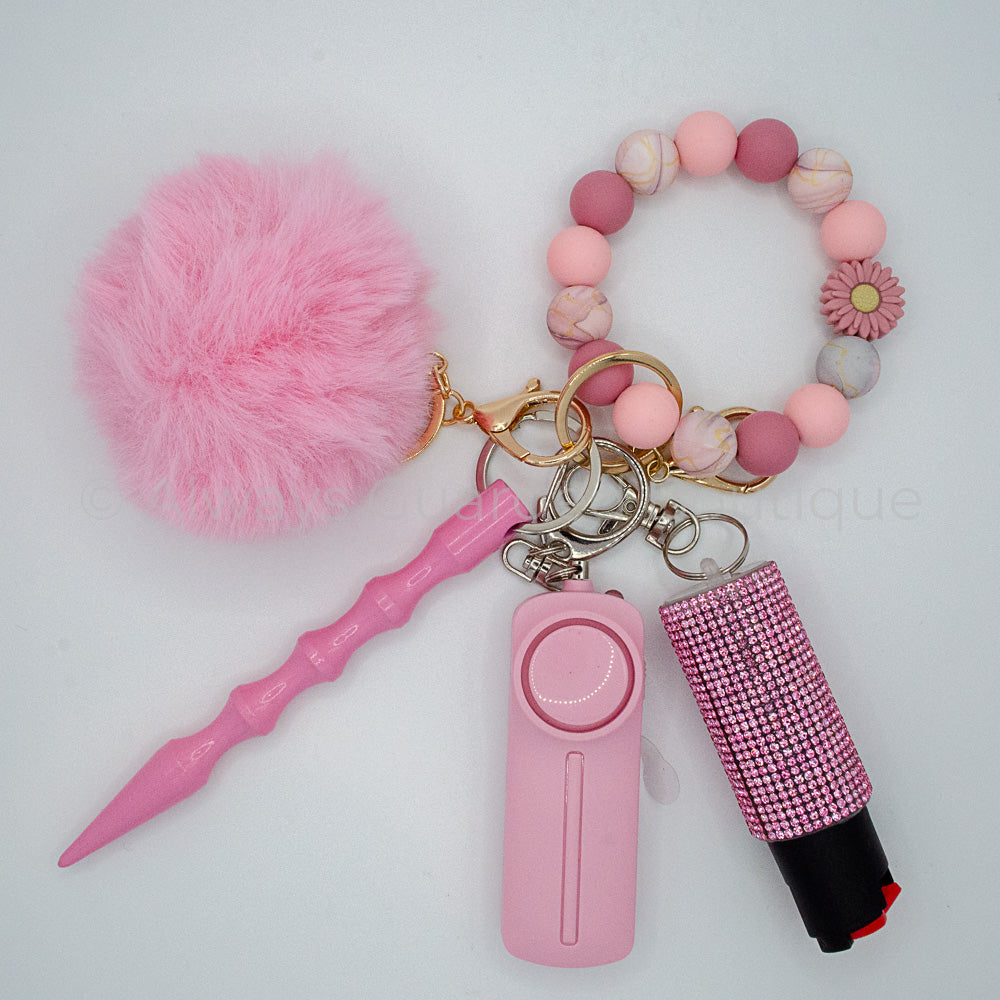 Flower Power Specialty Keychain with Pepper Spray