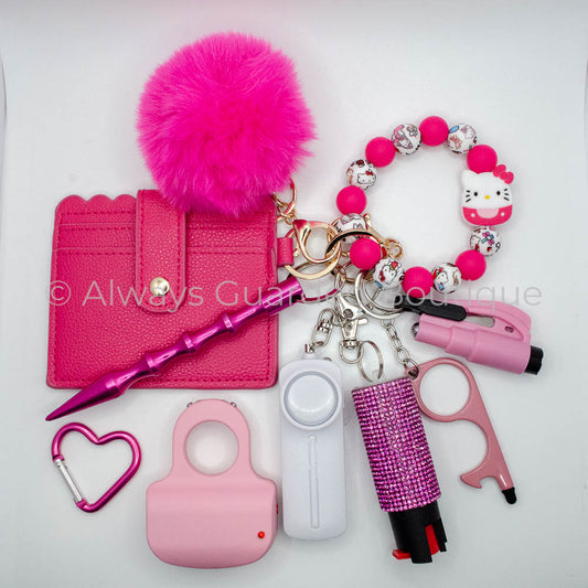 Hello Kitty Charm Full Guarded Keychain with Optional Pepper Spray