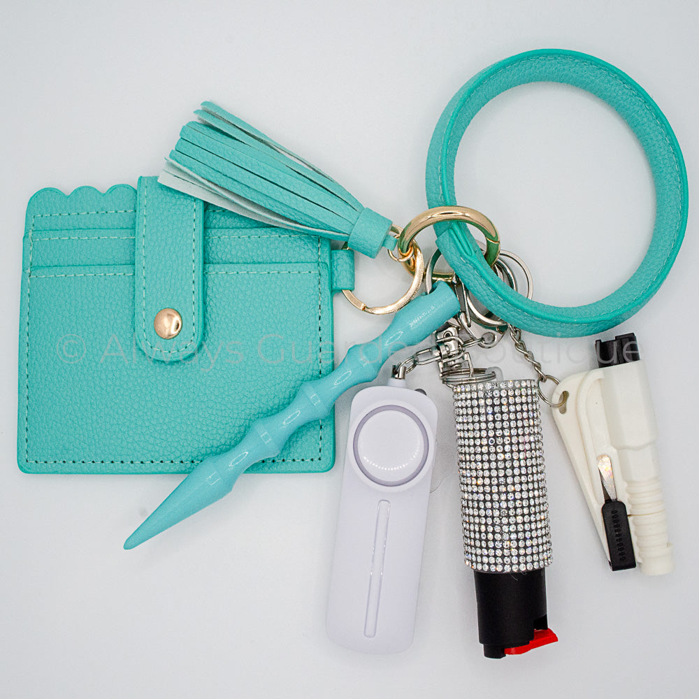 Mint Bangle Keychain with Pepper Spray