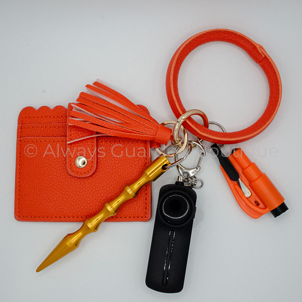 Orange Bangle Keychain without Pepper Spray
