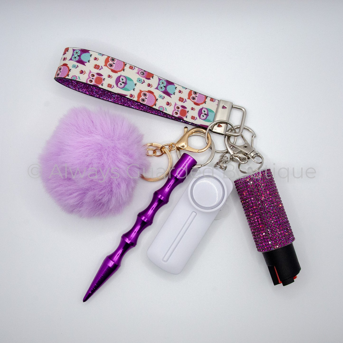 Owls Safety Keychain with Optional Pepper Spray